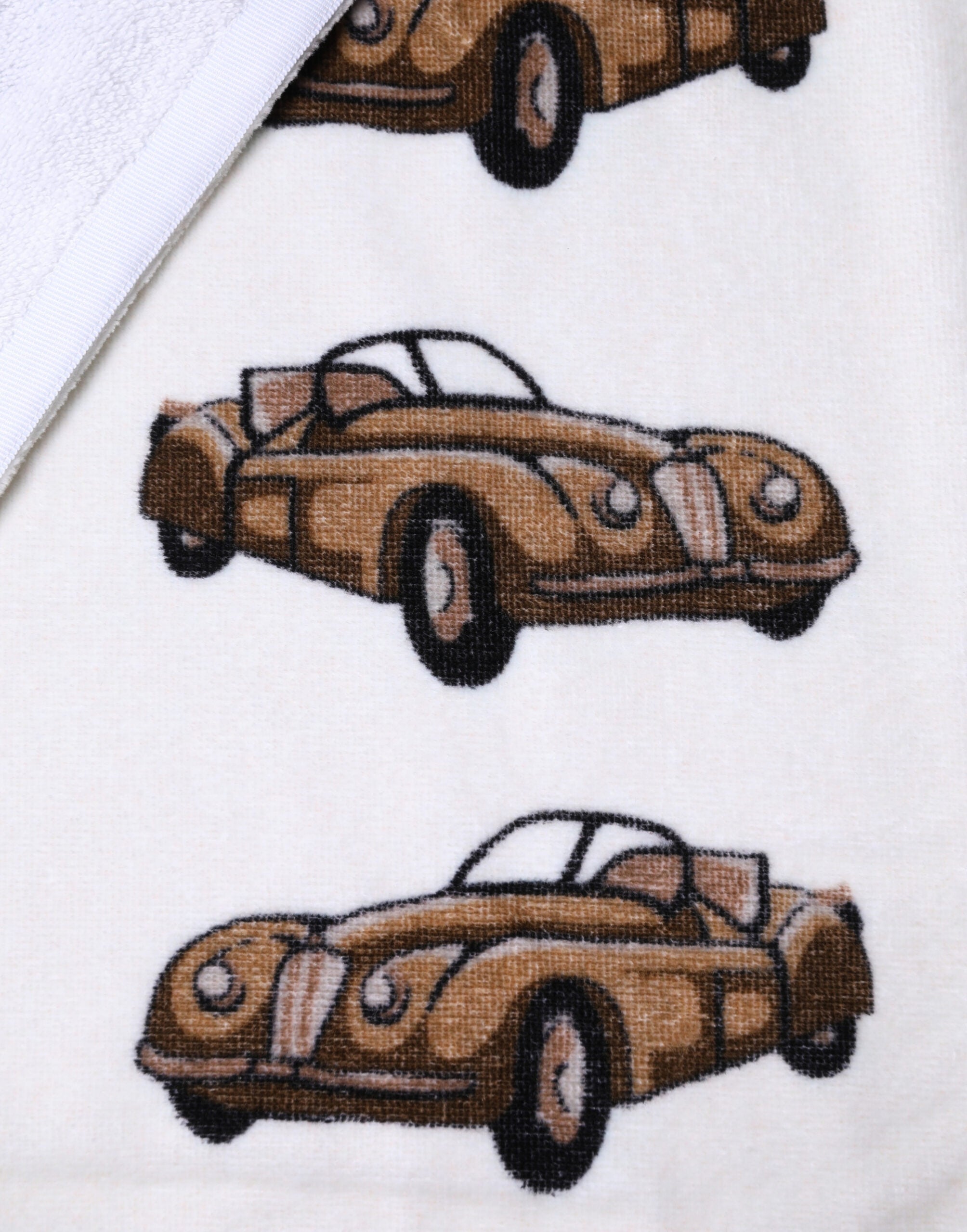 Dolce & Gabbana Towel White Car Pattern Beach Towel