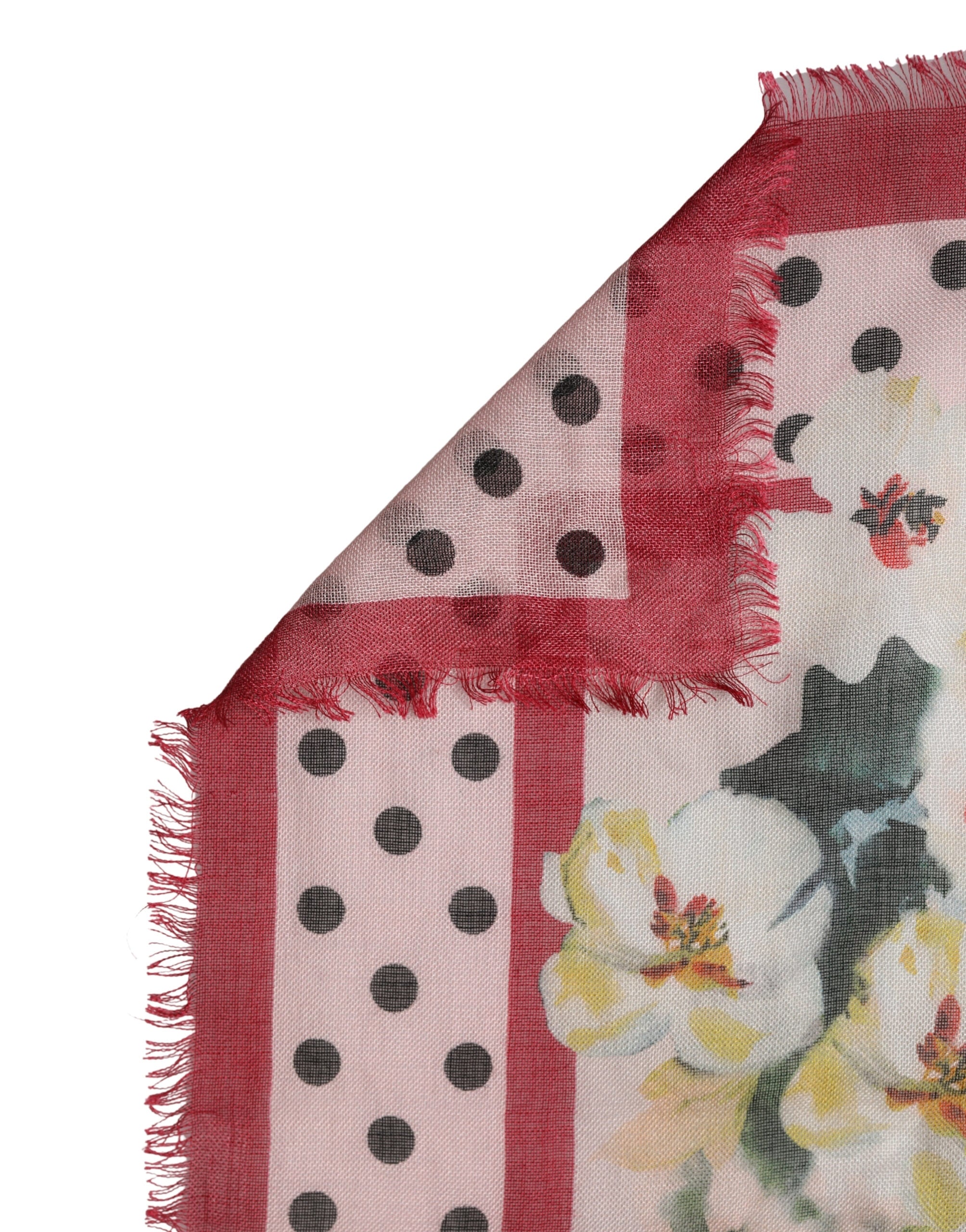 Dolce & Gabbana Multicolor Floral Print Square Stole 133cm x 133cm Scarf