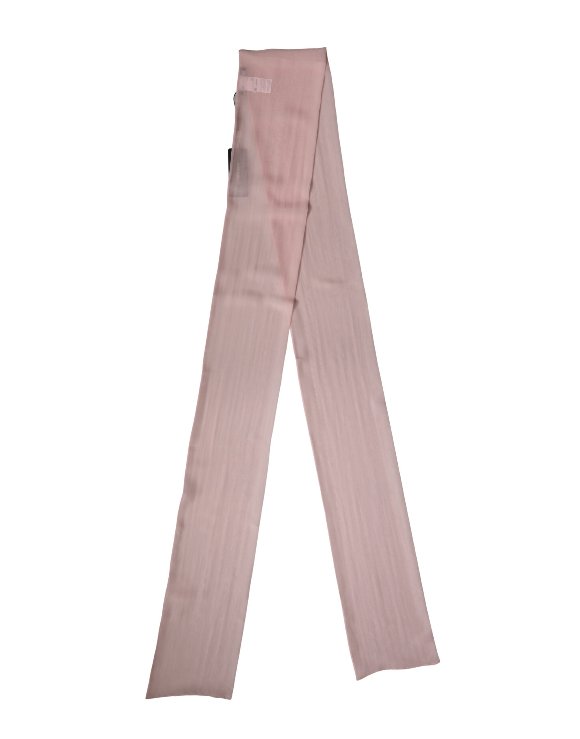 Dolce & Gabbana Light Pink Silk Neck Wrap Shawl Stole 293cm x 19cm Scarf