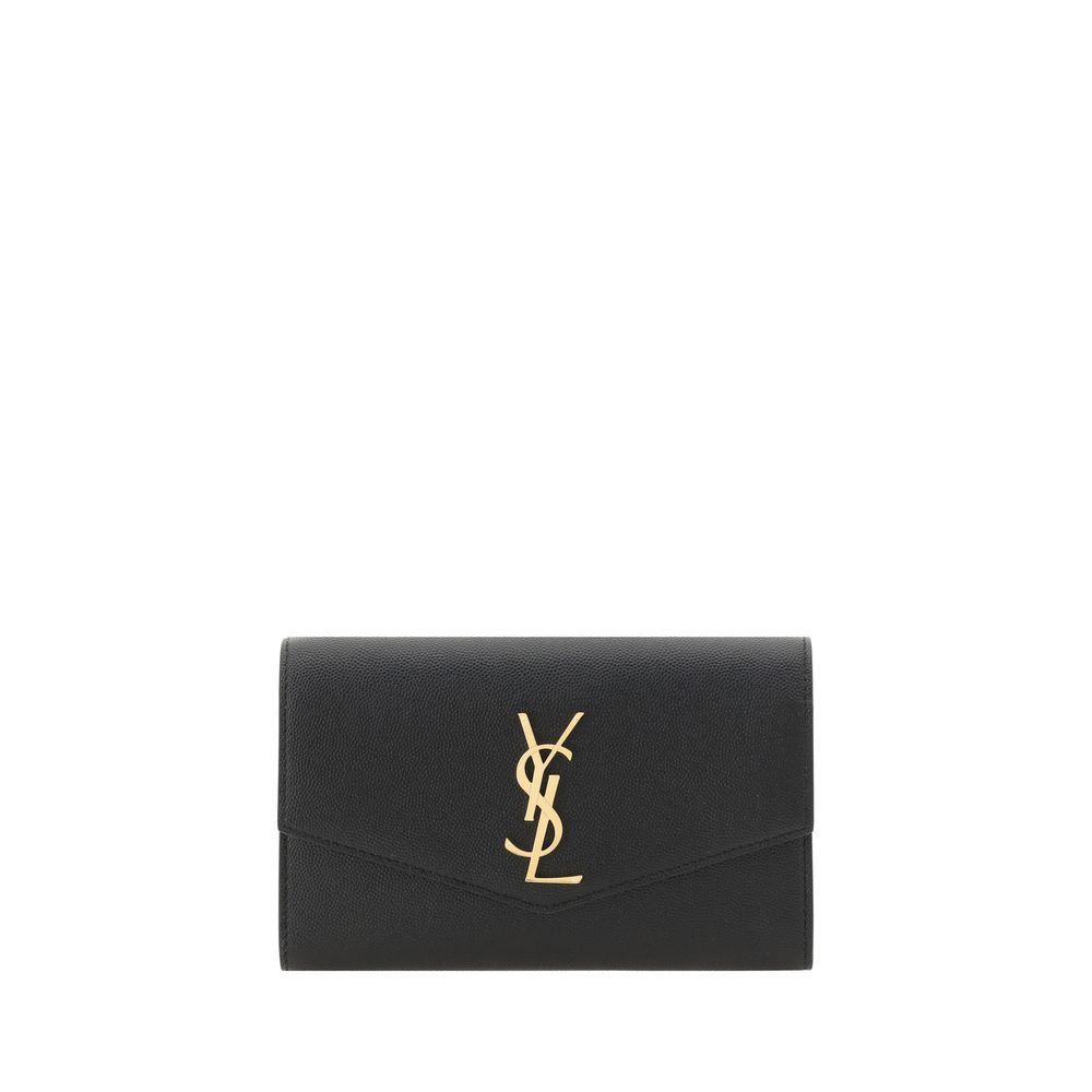 Saint Laurent Black Calf Leather Bos Taurus Wallet