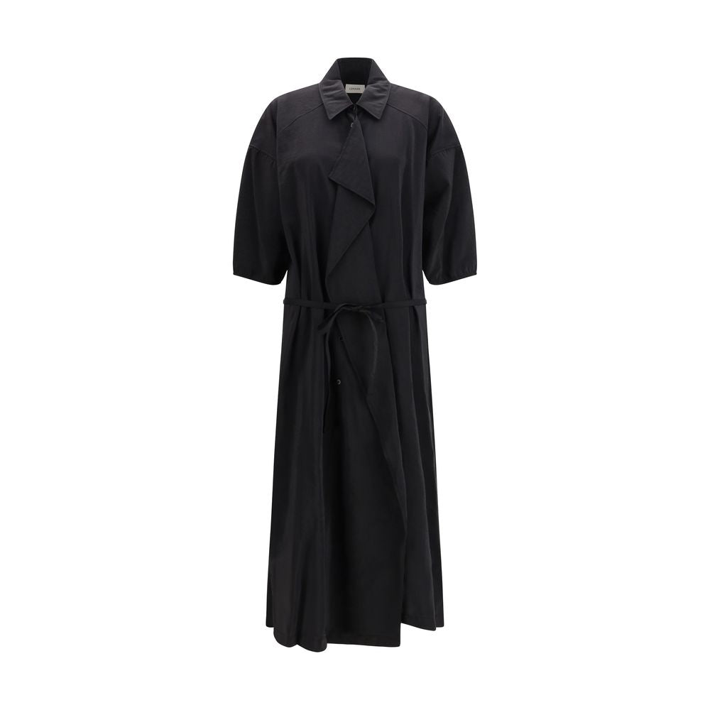 Lemaire Black Silk Casual Dress LUNESCAPE
