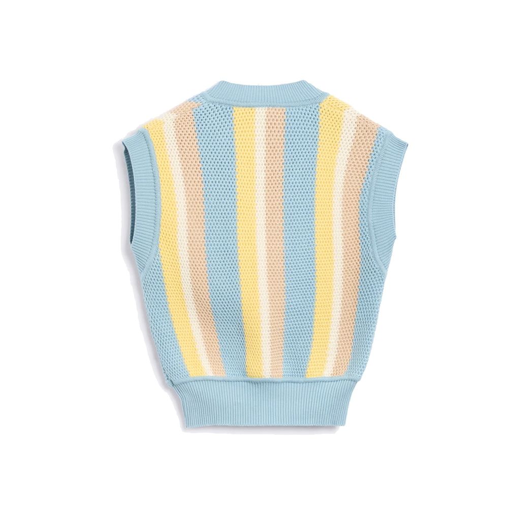 Autry Blue Cotton Sweater Vest