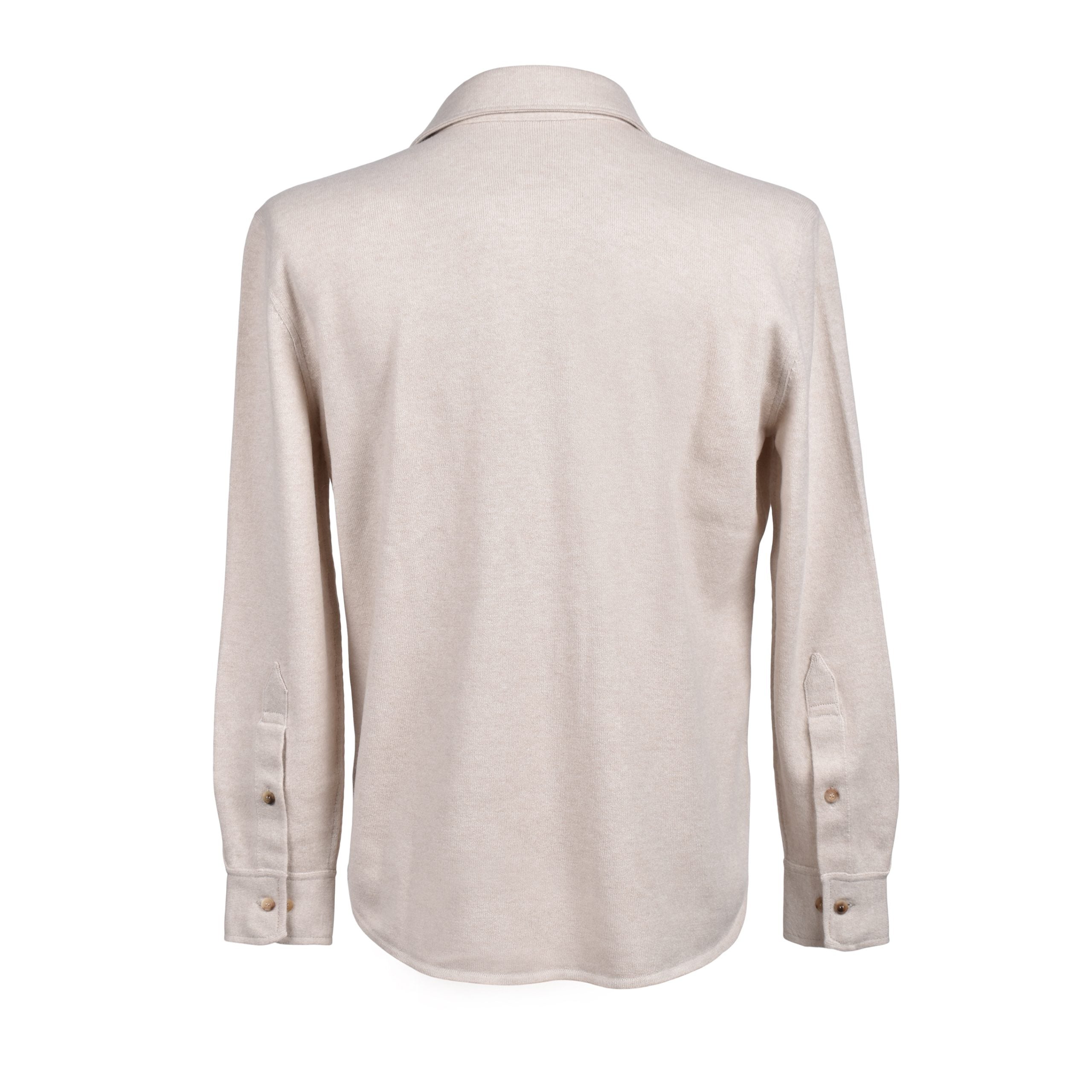 Brunello Cucinelli Beige Wool Dress Shirt LUNESCAPE