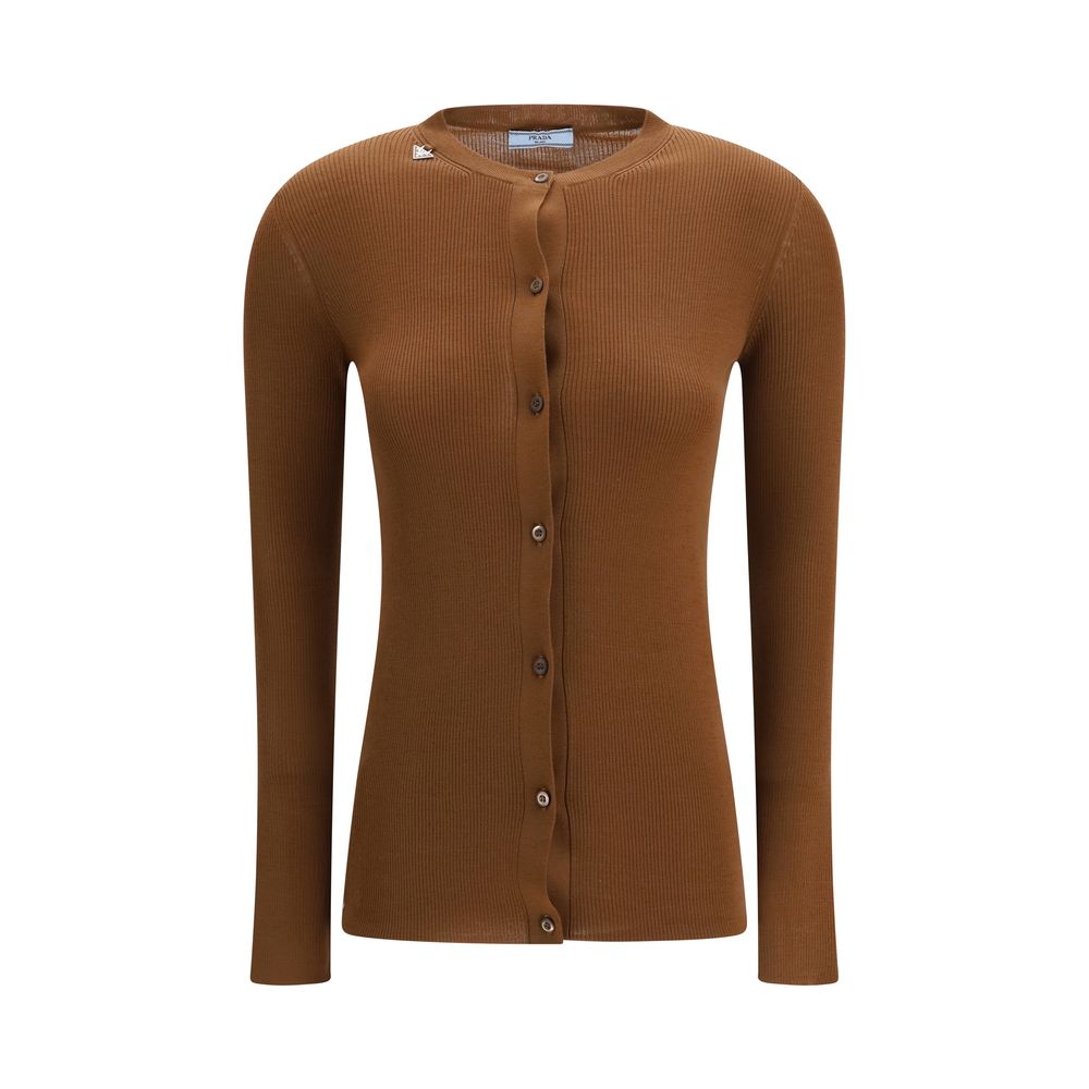 Prada Brown Wool Cardigan