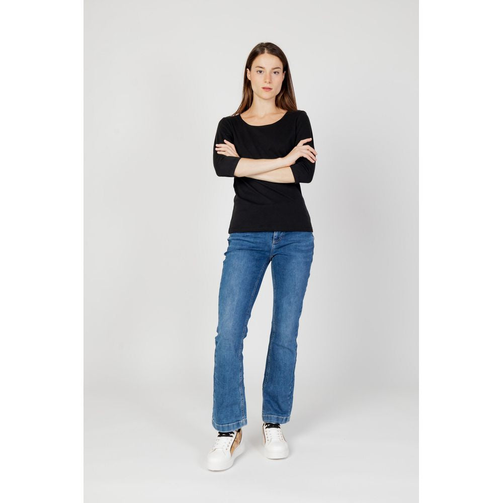 Street One Black Cotton Long Sleeve T-Shirt