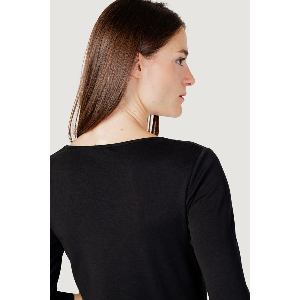 Street One Black Cotton Long Sleeve T-Shirt