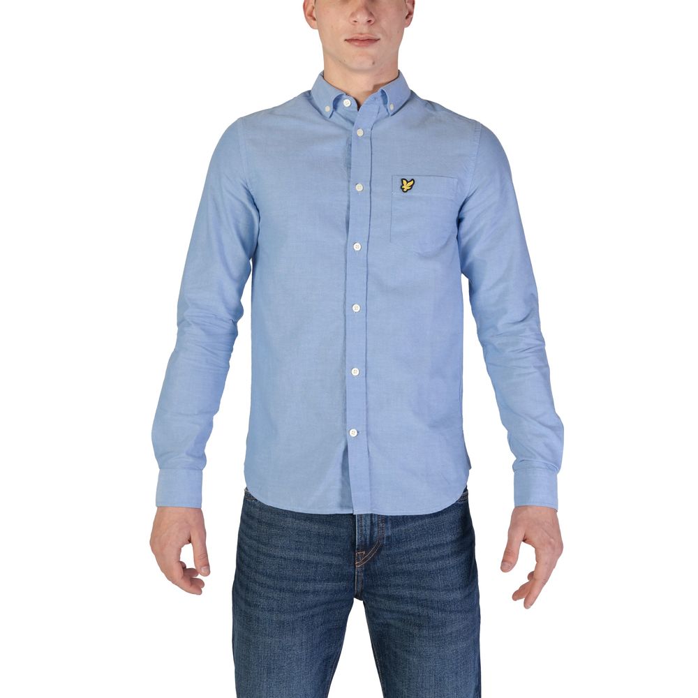 Lyle & Scott Blue Organic Cotton Dress Shirt LUNESCAPE