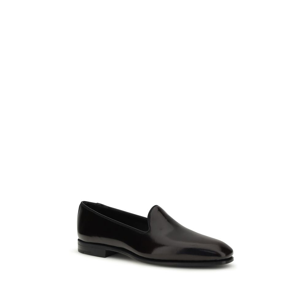 Church's Bordeaux Calf Leather Bos Taurus Slip-On Loafers
