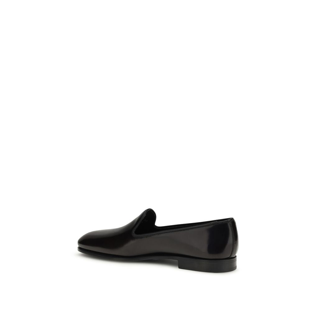 Church's Bordeaux Calf Leather Bos Taurus Slip-On Loafers