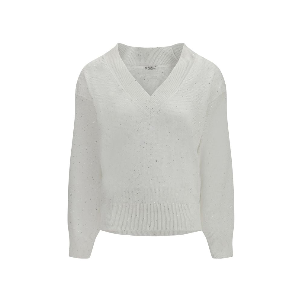 Brunello Cucinelli White Linen T-Shirt