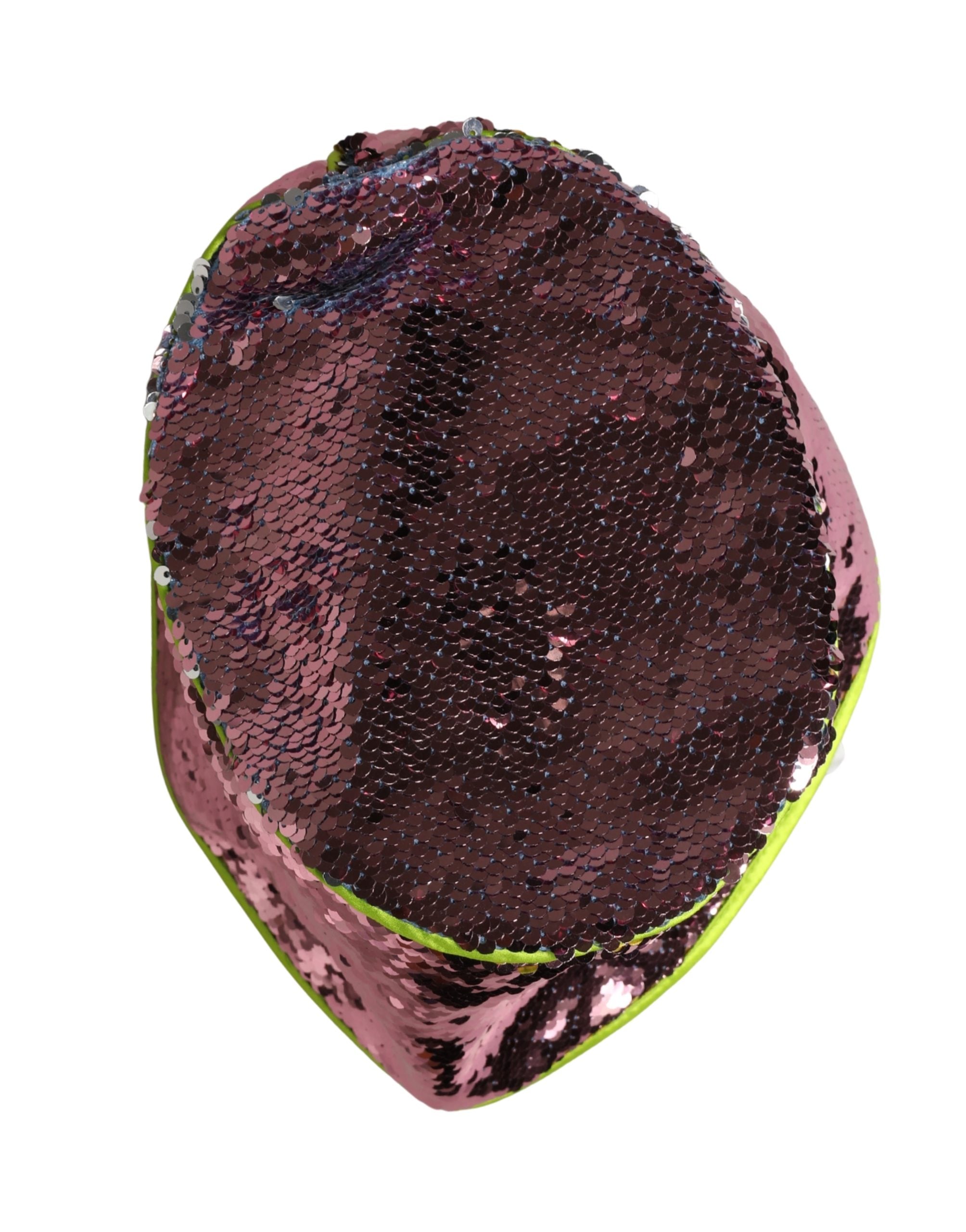 Dolce & Gabbana Men Purple Sequined Bucket Fisherman Capello Hat