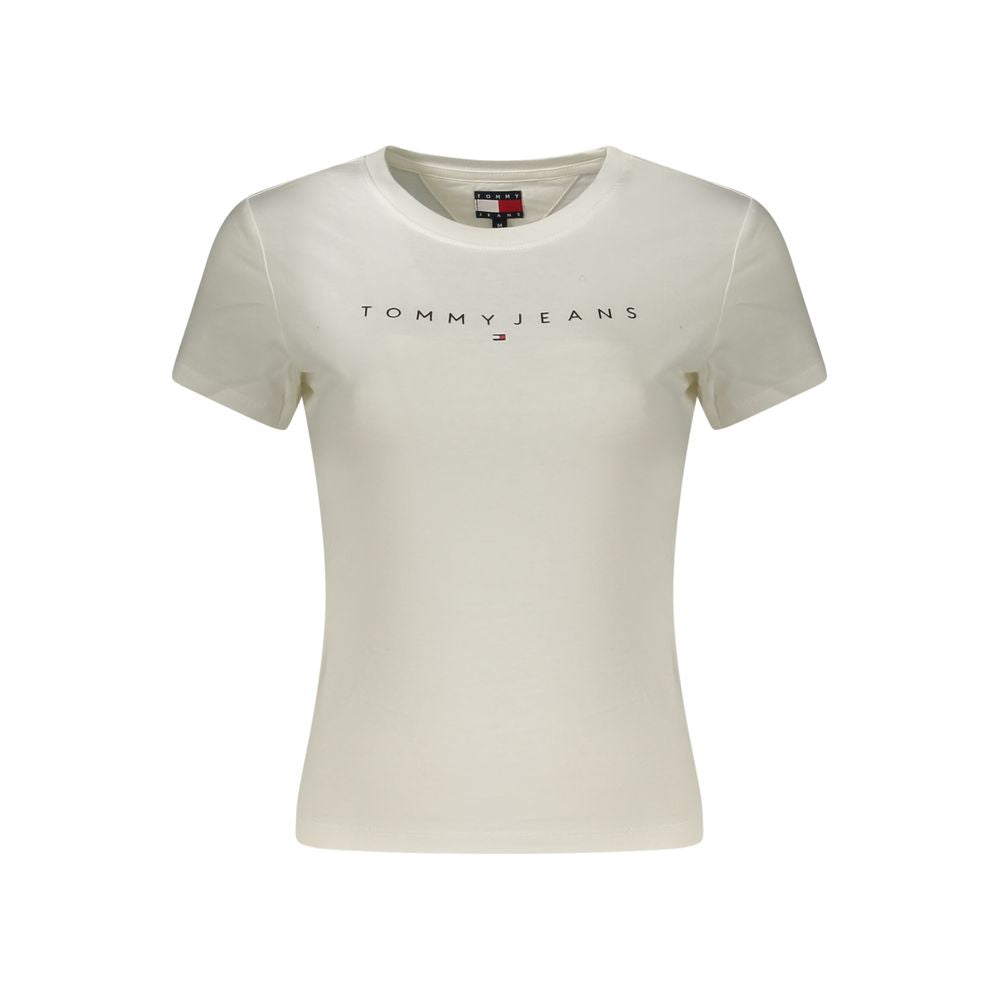 Tommy Hilfiger White Cotton Women's T-Shirt LUNESCAPE