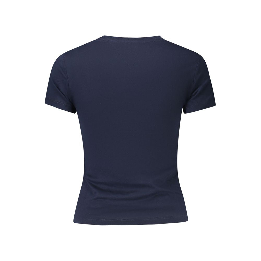 Tommy Hilfiger Blue Cotton Women T-Shirt LUNESCAPE