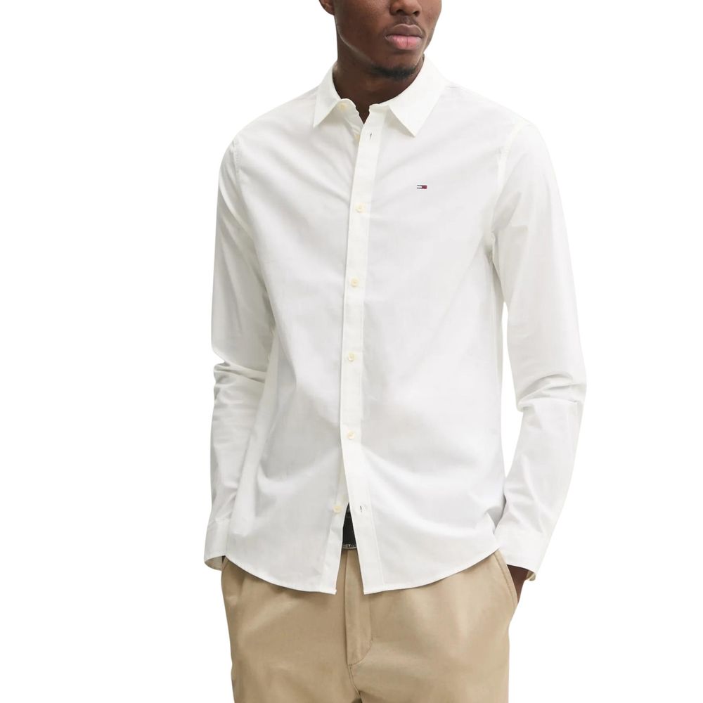 Tommy Hilfiger Jeans White Cotton Dress Shirt LUNESCAPE