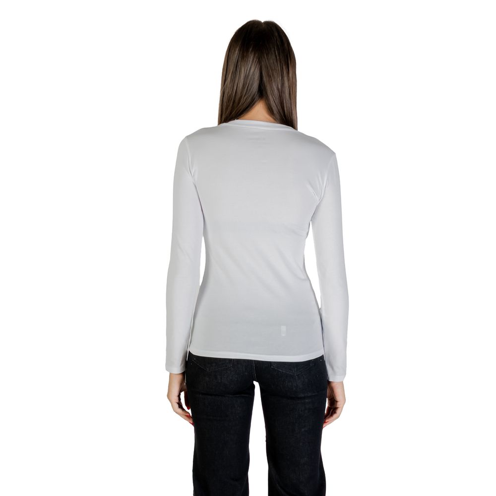 Armani Exchange White Cotton Long Sleeve T-Shirt