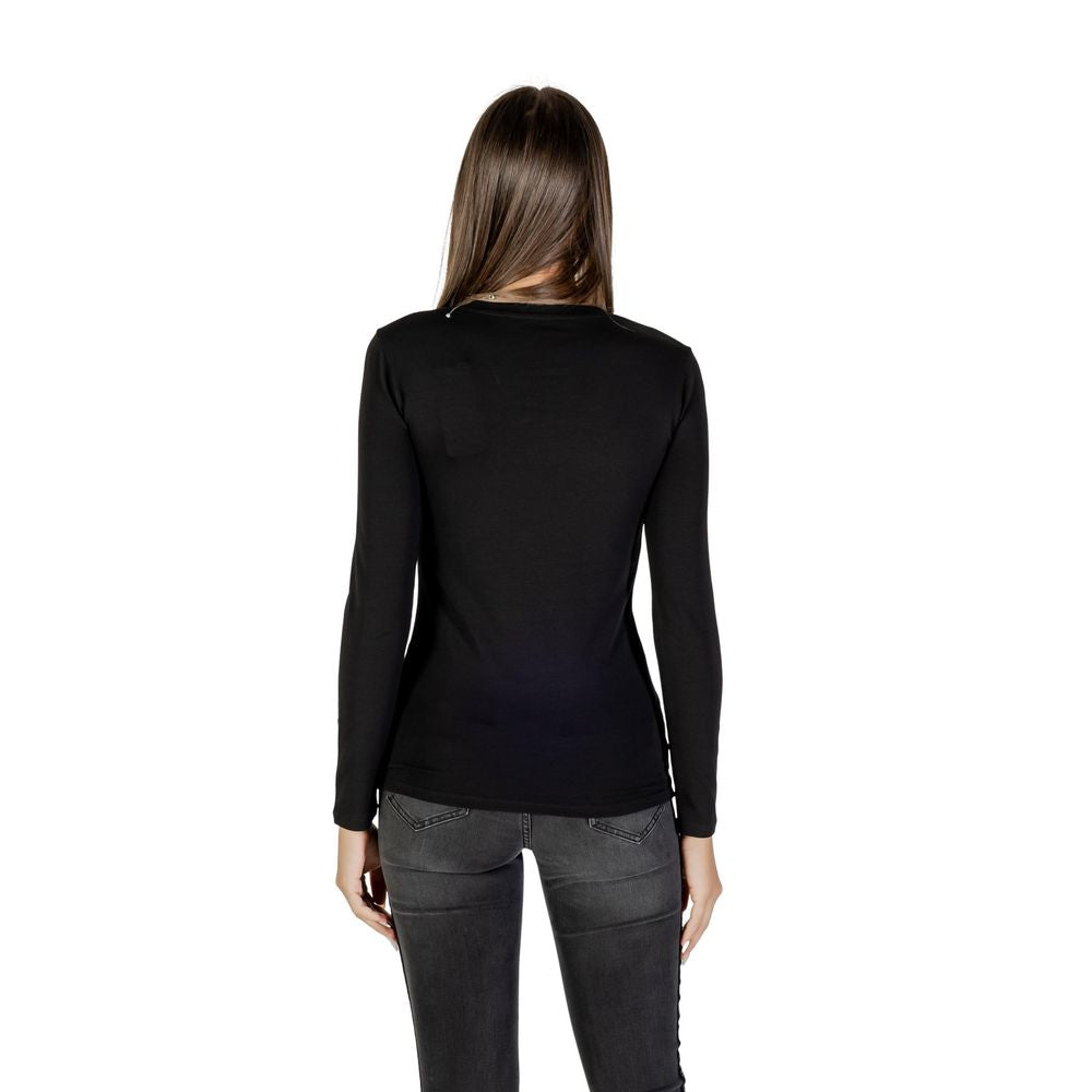 Armani Exchange Black Cotton Long Sleeve T-Shirt