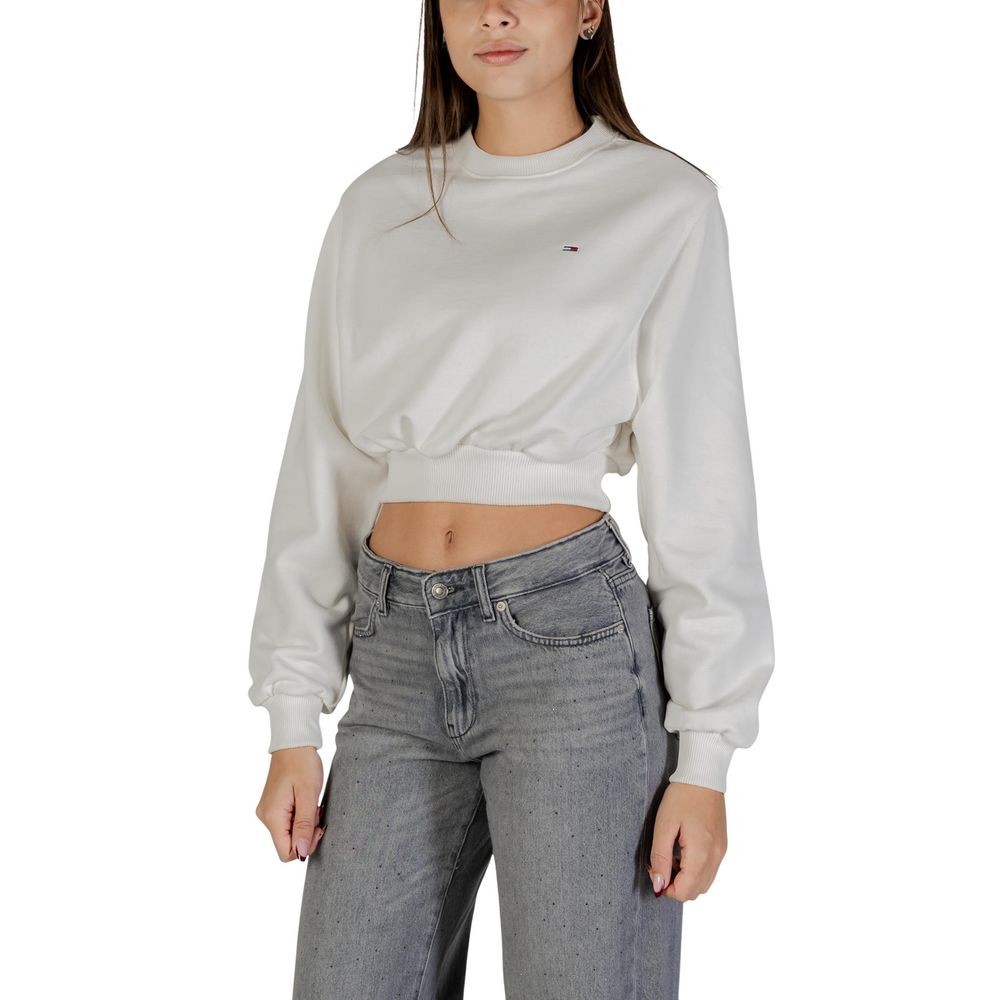 Tommy Hilfiger Jeans Cream Recycled Cotton Sweatshirt