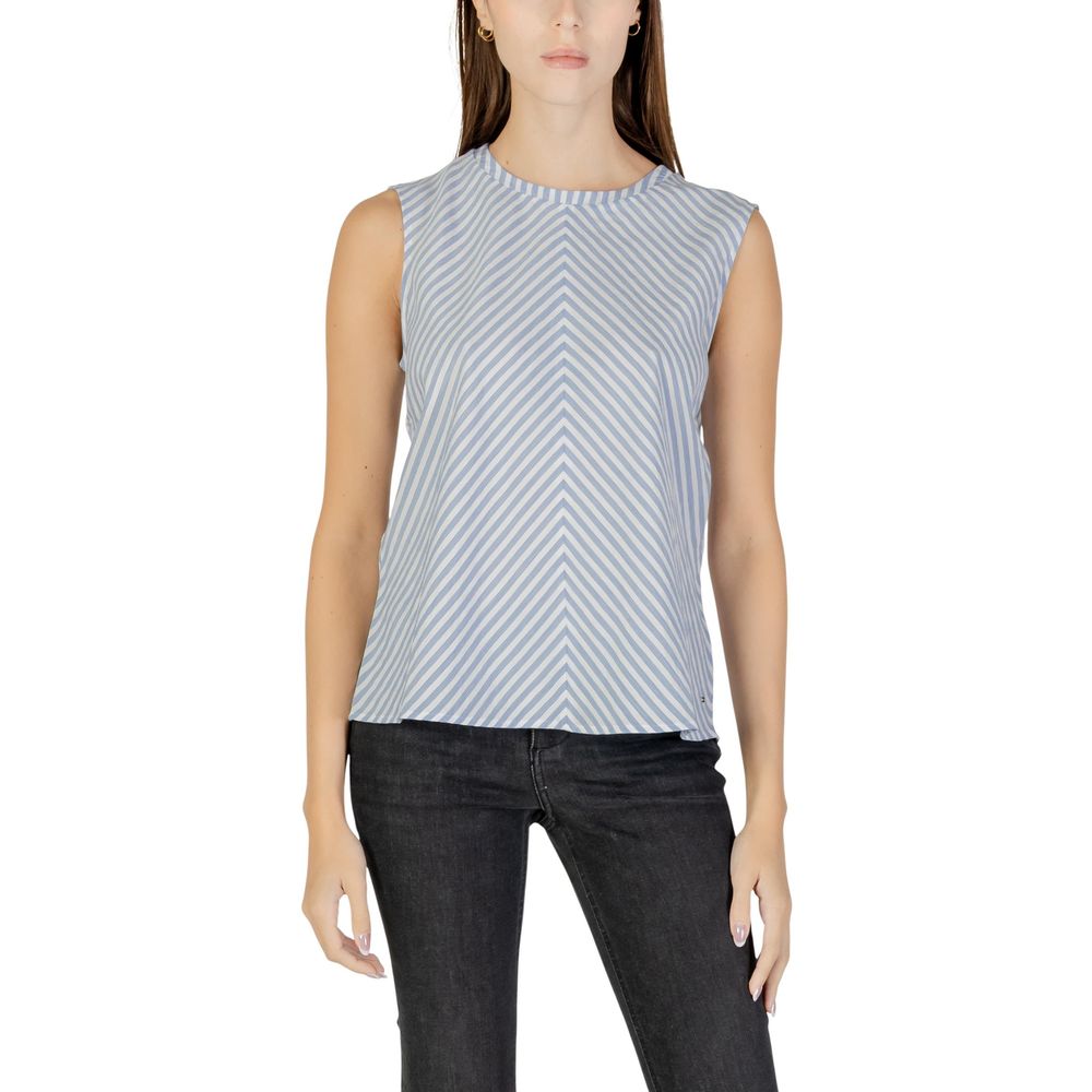 Tommy Hilfiger Jeans Blue Cotton Tank Tops