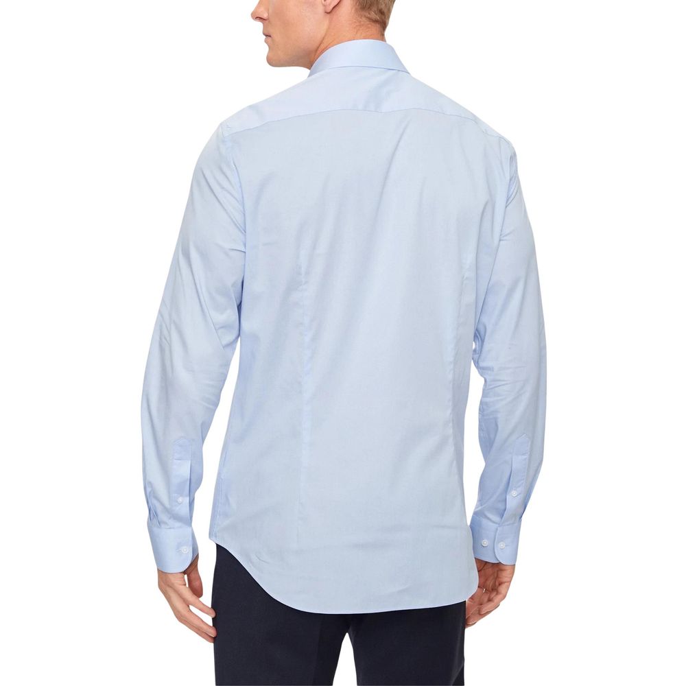 Tommy Hilfiger Blue Organic Cotton Dress Shirt LUNESCAPE