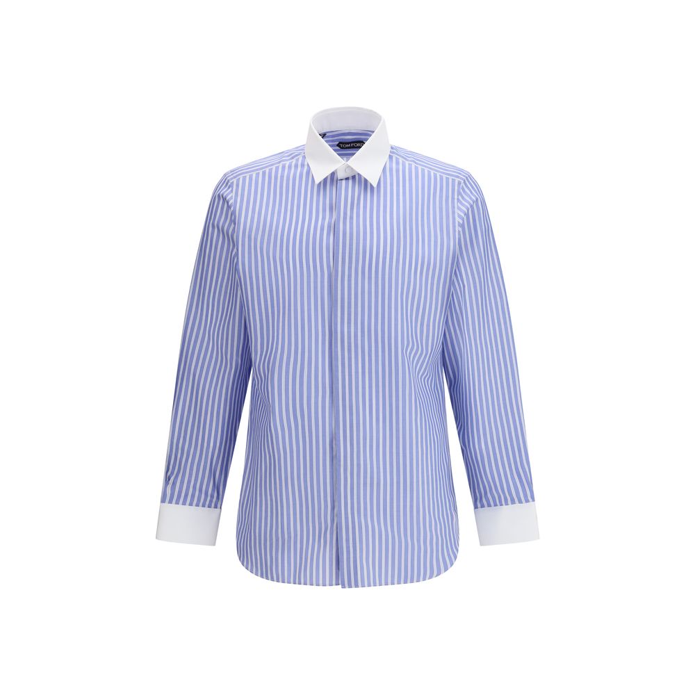 Tom Ford Blue Cotton Dress Shirt LUNESCAPE