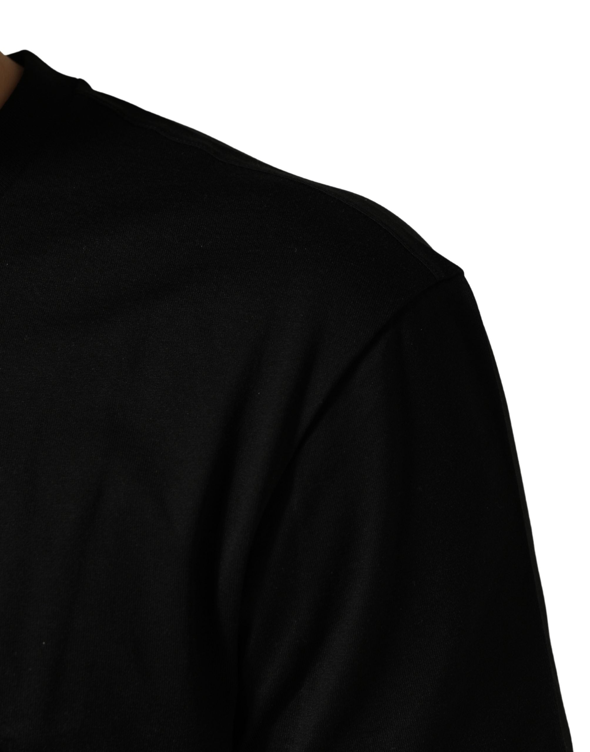 Dolce & Gabbana Black Logo DG Print Cotton Crew Neck T-shirt