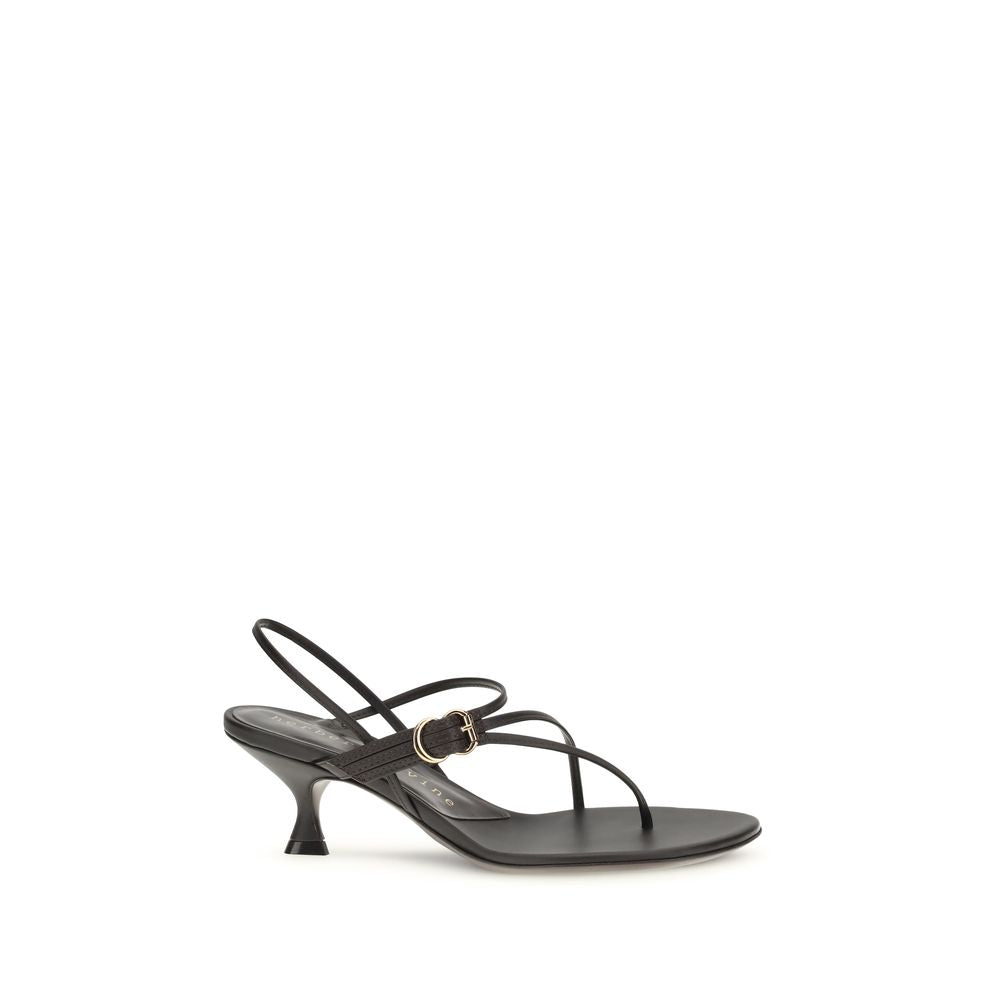 Herbert Levine Brown Calf Leather Bos Taurus Stiletto Heel Sandals