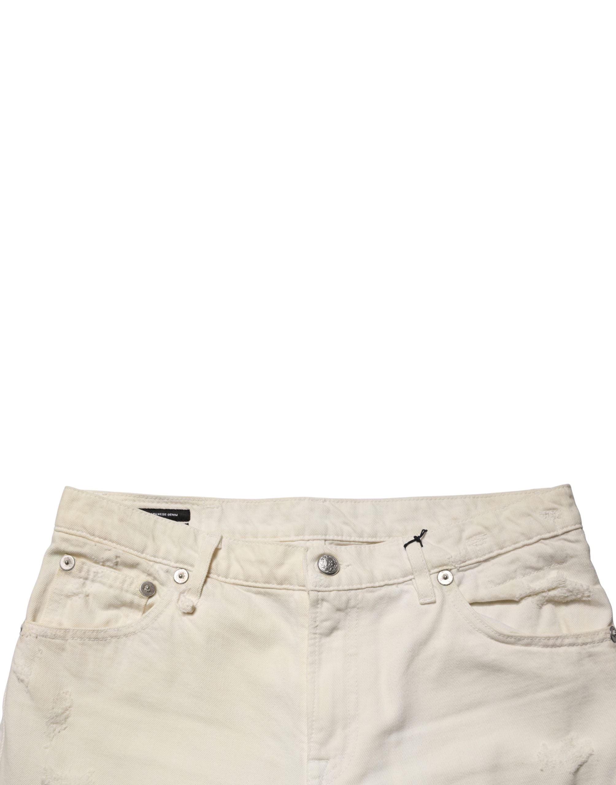 R13 Mid Waisted Bootcut Tattered Denim Trouser Jeans