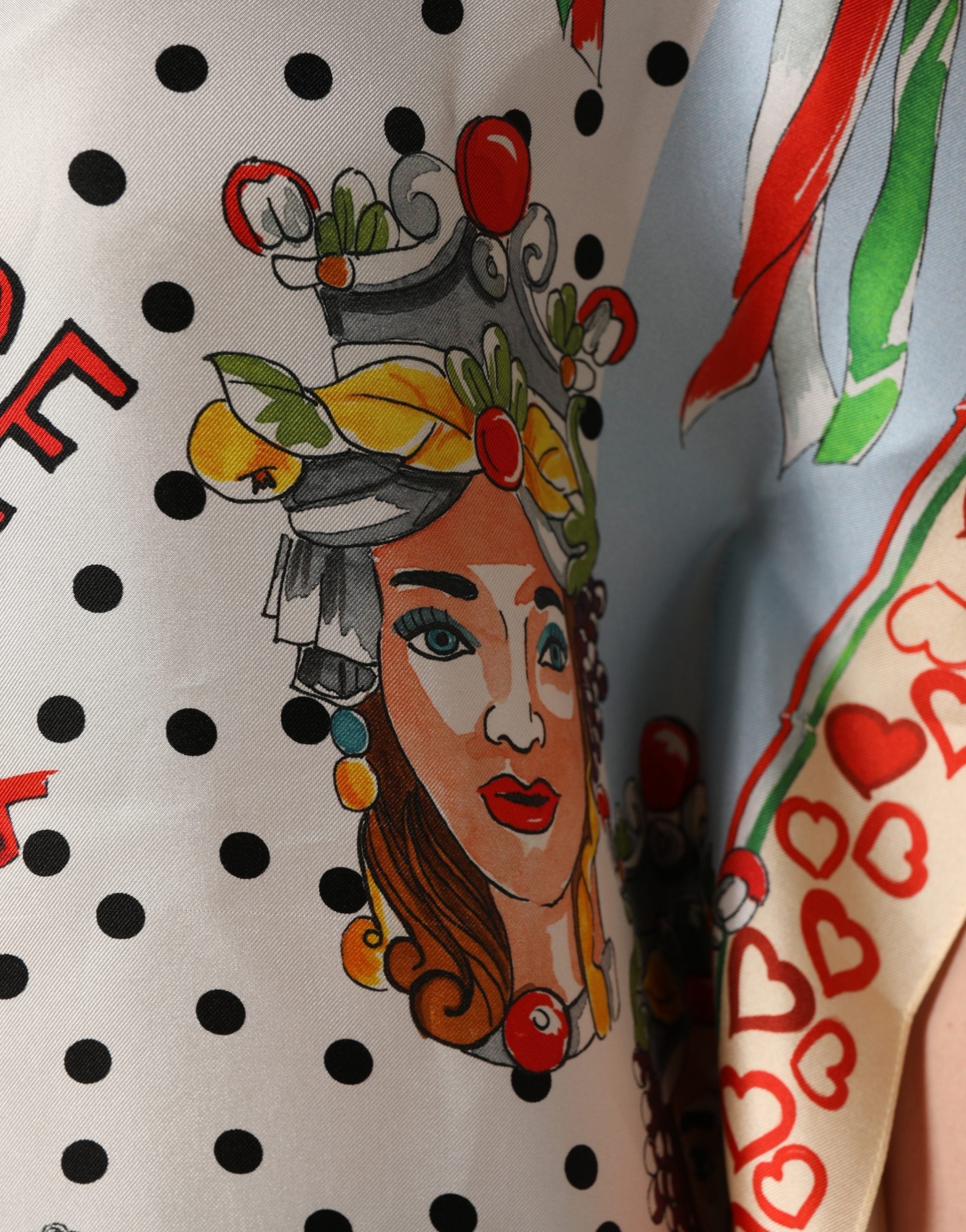 Dolce & Gabbana Multicolor Italy Scenes Graphic Silk Top