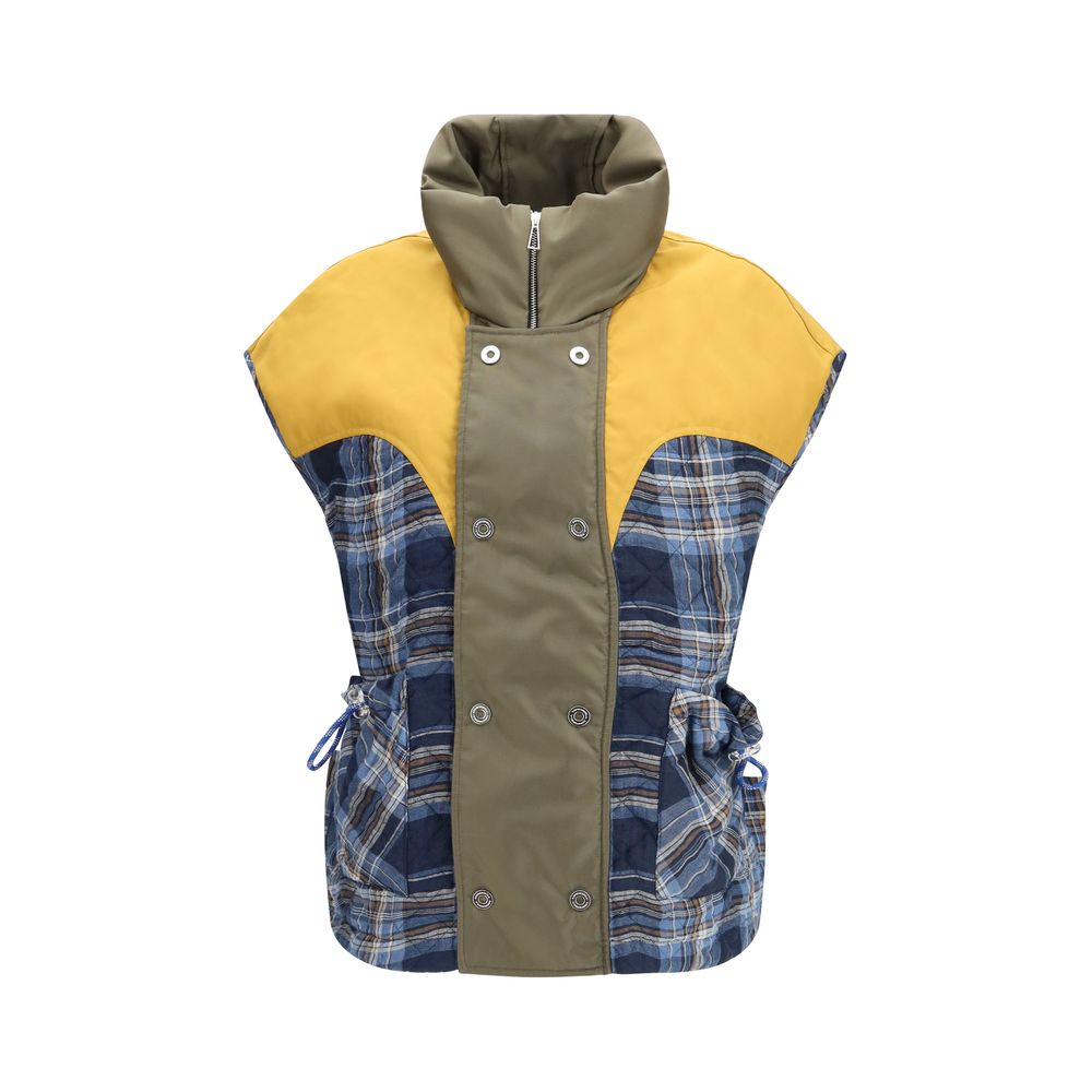 MARBELL Blue Polyamide Sleeveless Jacket