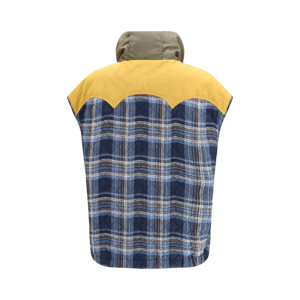 MARBELL Blue Polyamide Sleeveless Jacket