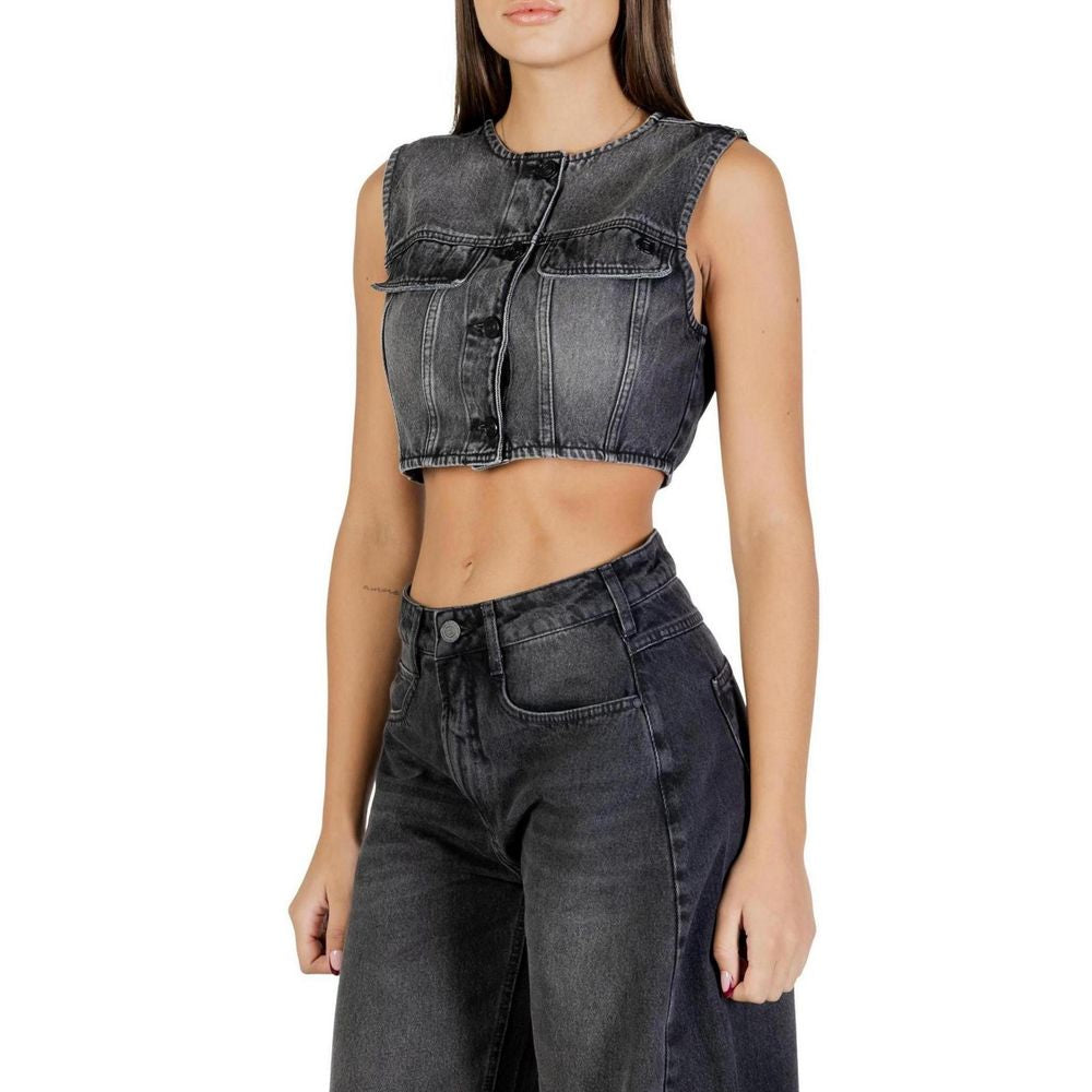 Colcci Black Cotton Waistcoat