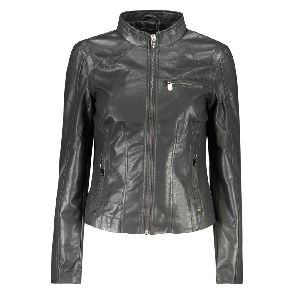 Desigual Nero Poliuretano Women's Jacket LUNESCAPE