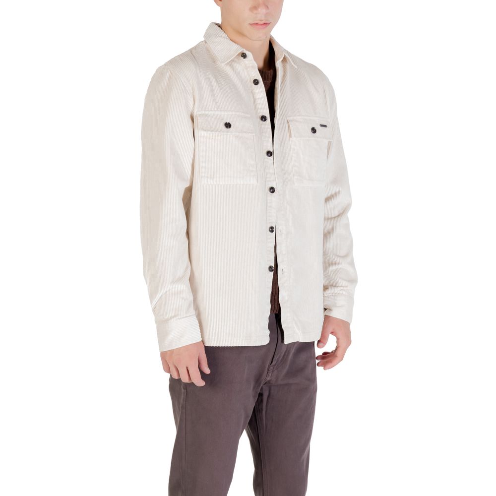 Gianni Lupo Cream Cotton Shell Jacket