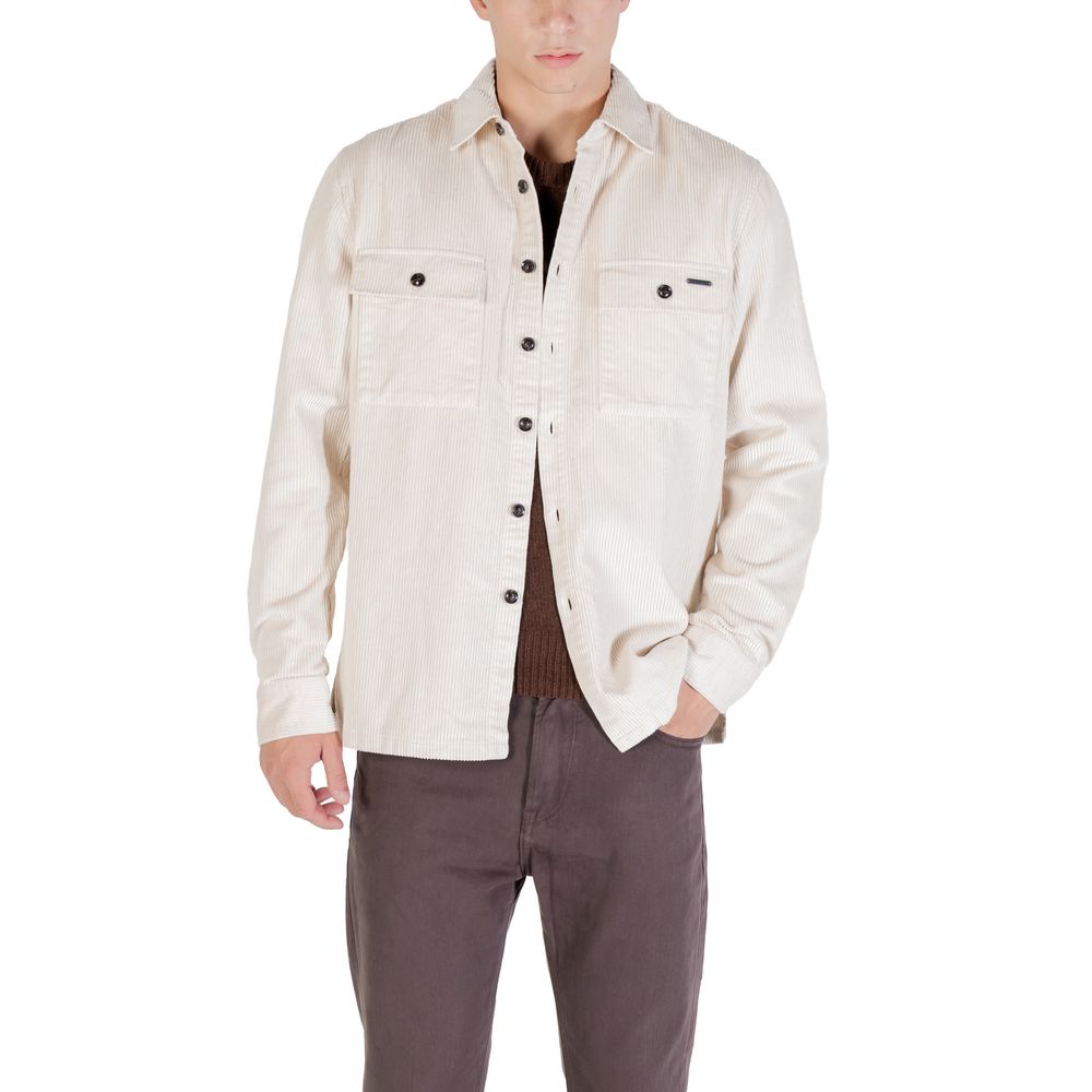Gianni Lupo Cream Cotton Shell Jacket