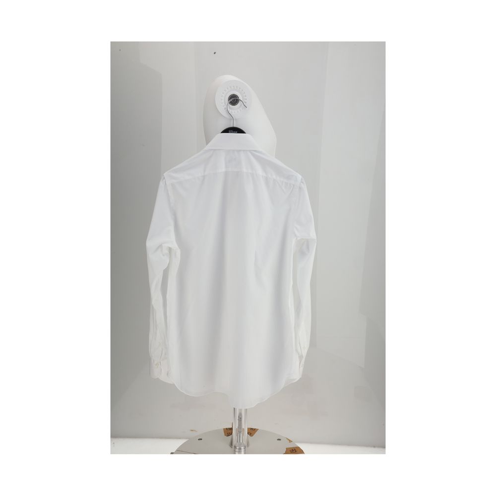 Finamore White Cotton Dress Shirt LUNESCAPE