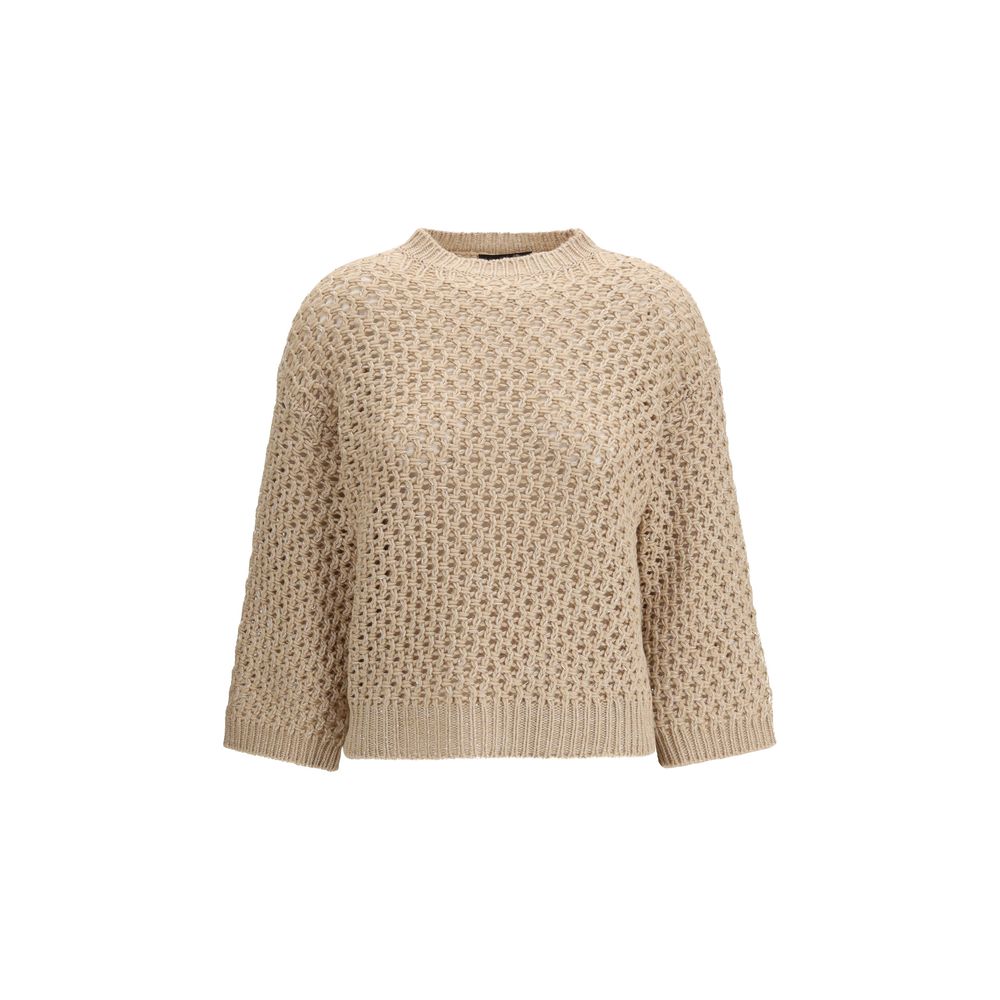 Fabiana Filippi Beige Wool Oves Aries Sweatshirt