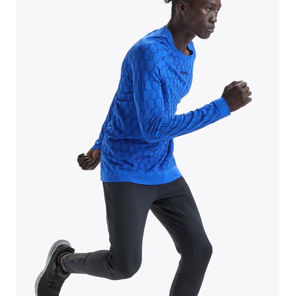 Diadora Blue Polyamide Long Sleeve T-Shirt