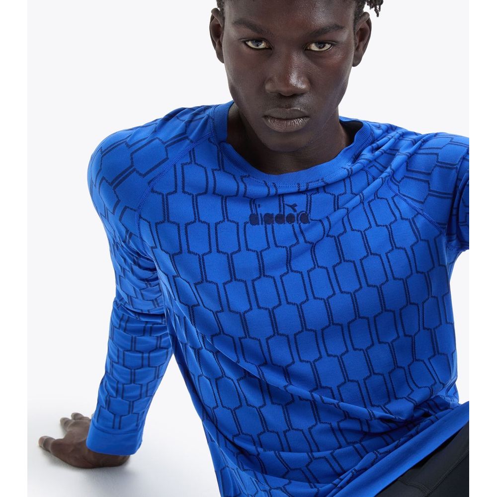 Diadora Blue Polyamide Long Sleeve T-Shirt