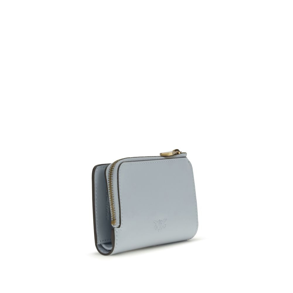 PINKO Blue Calf Leather Bos Taurus Wallet LUNESCAPE