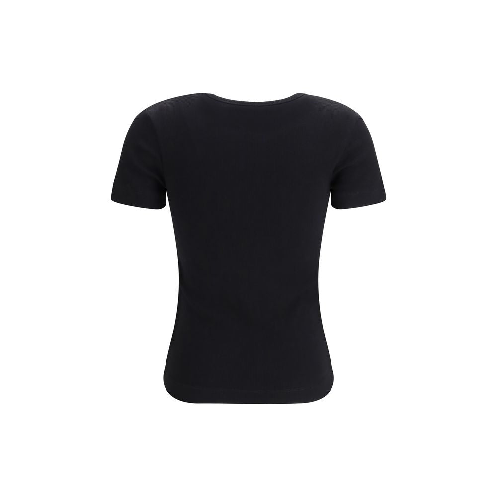 PINKO Black Cotton T-Shirt