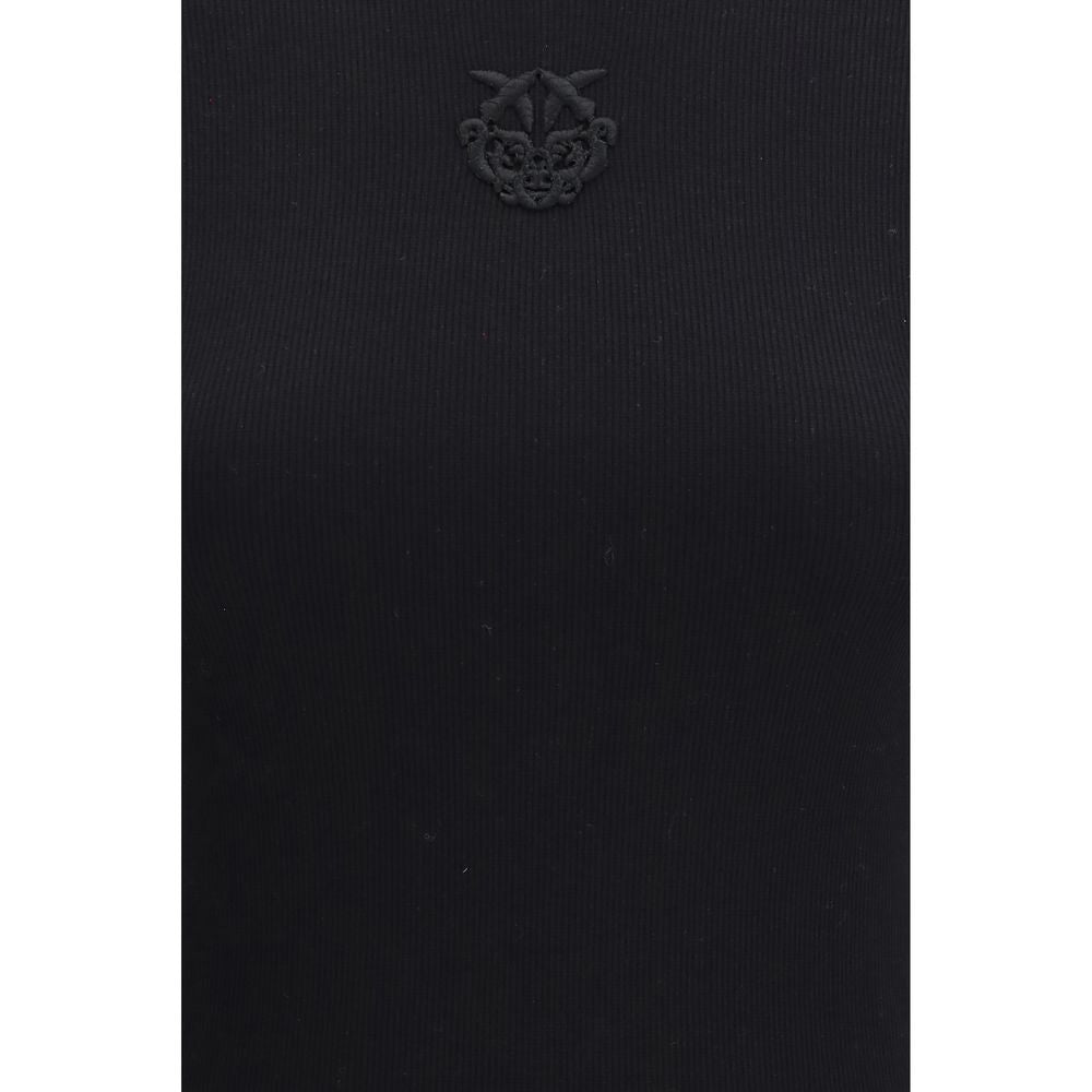 PINKO Black Cotton T-Shirt