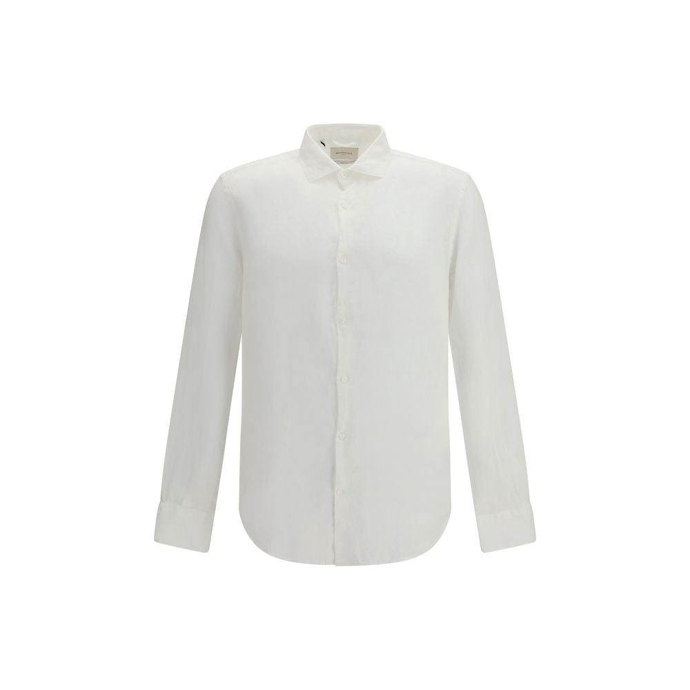 Brooksfield White Linen Dress Shirt LUNESCAPE