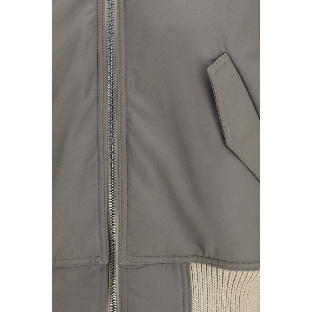 Rick Owens Beige Lamb Ovis Aries Aries Bomber