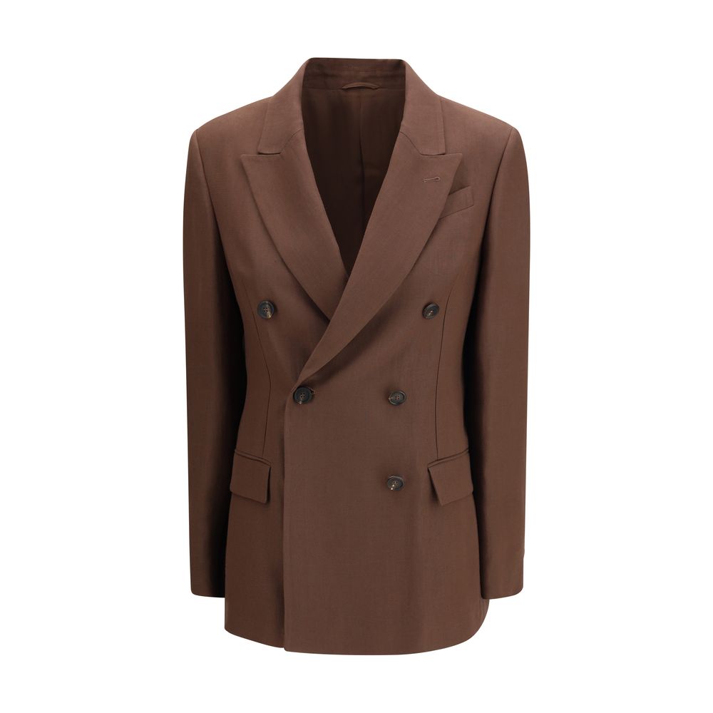 Brunello Cucinelli Brown Linen Blazer LUNESCAPE