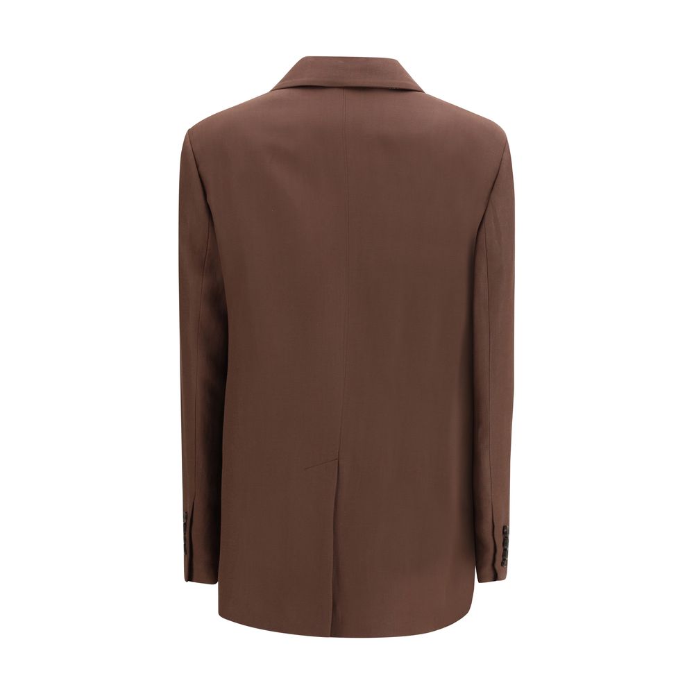 Brunello Cucinelli Brown Linen Blazer LUNESCAPE