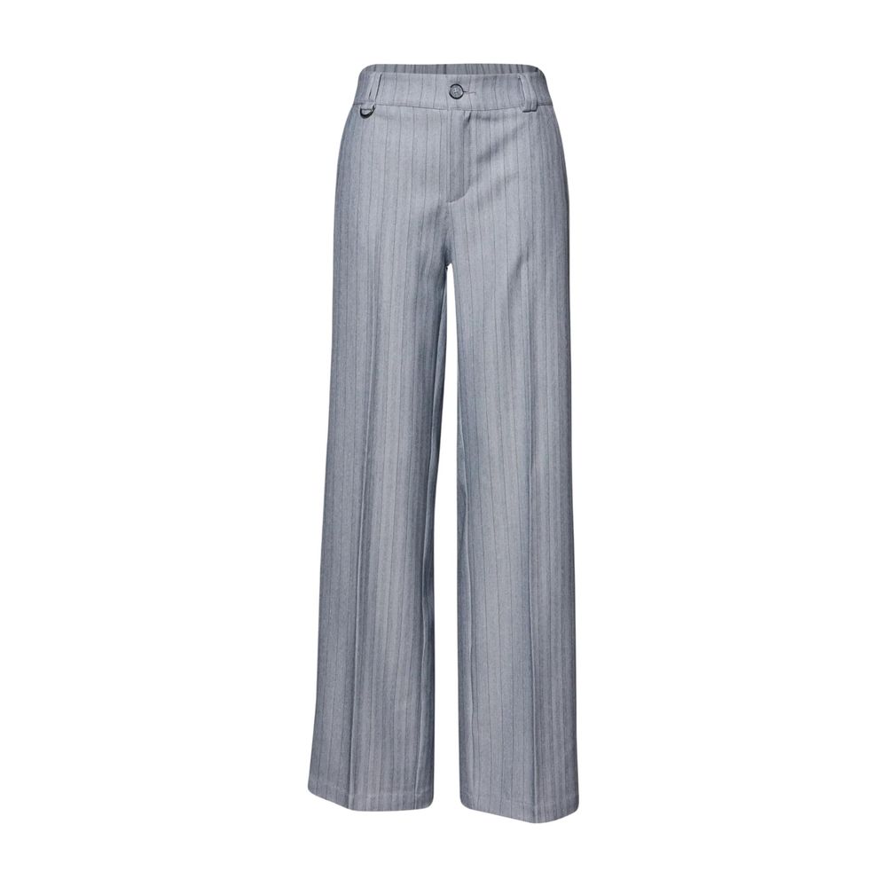 Street One Blue Polyester Casual Pants