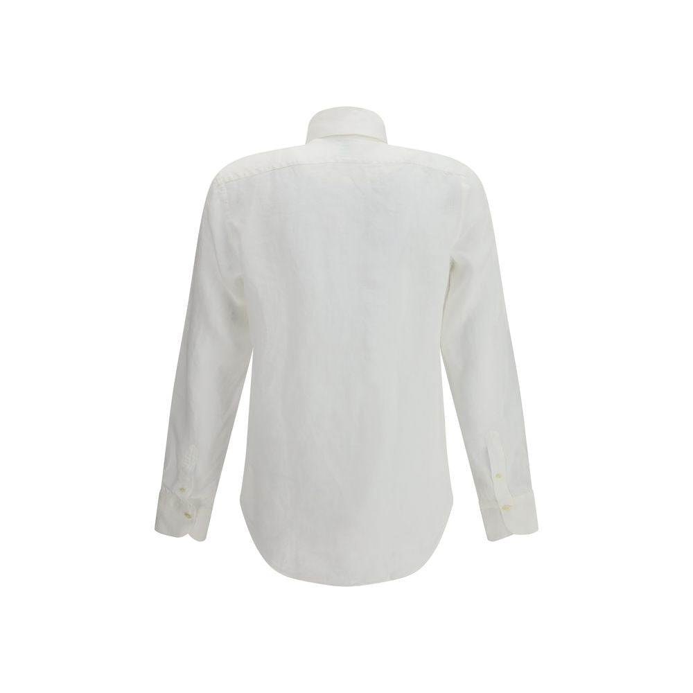 Finamore White Linen Dress Shirt LUNESCAPE