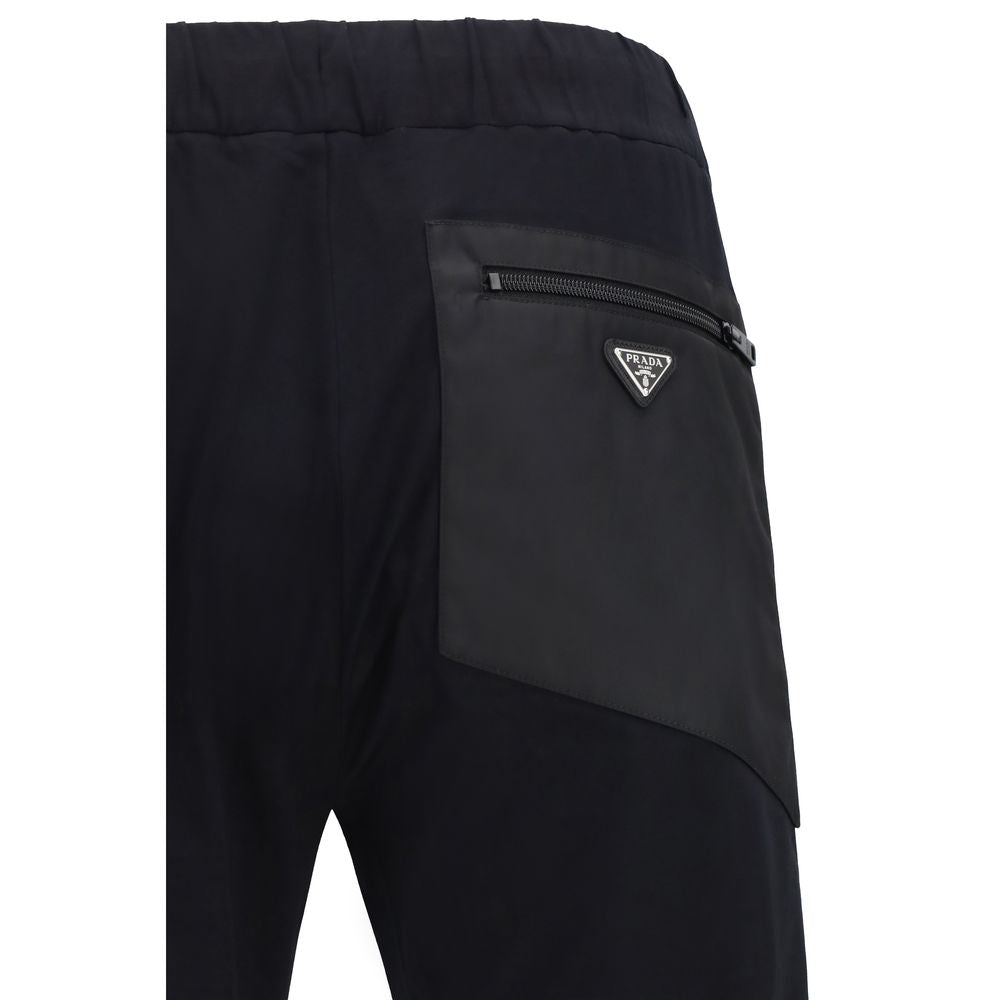 Prada Black Nylon Athletic Pants
