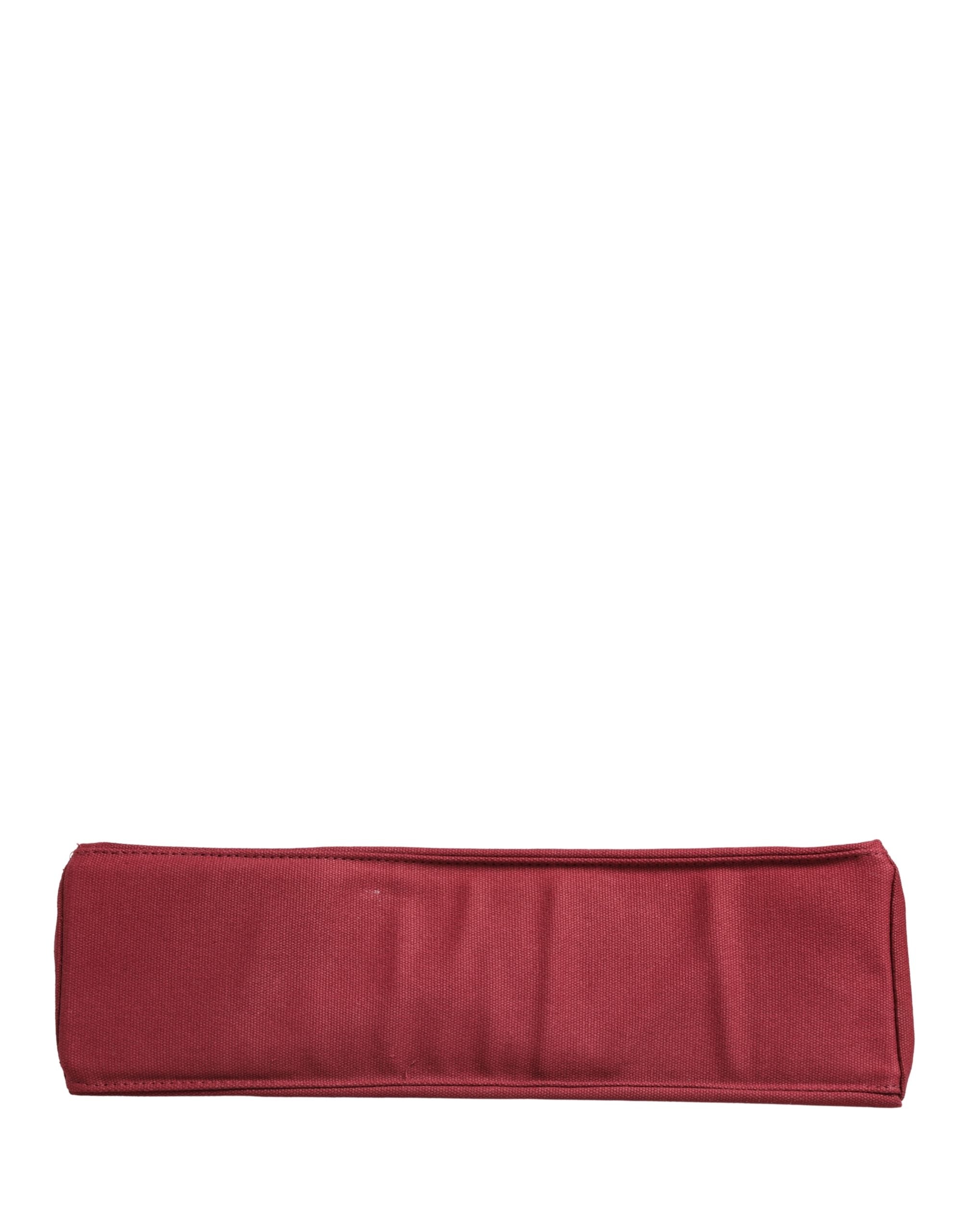 SIF JAKOBS Burgundy Cotton Canvas Shopping Tote Women Borse  Jewellery Bag
