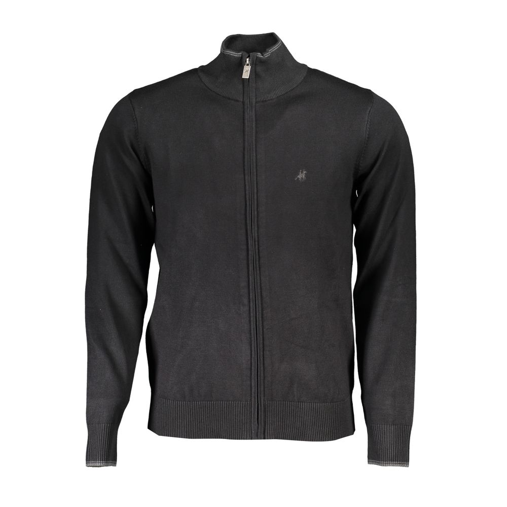 U.S. Grand Polo Black Viscose Men Cardigan